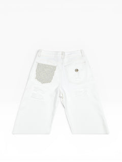 Weiße Jeanshose