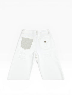 Weiße Jeanshose