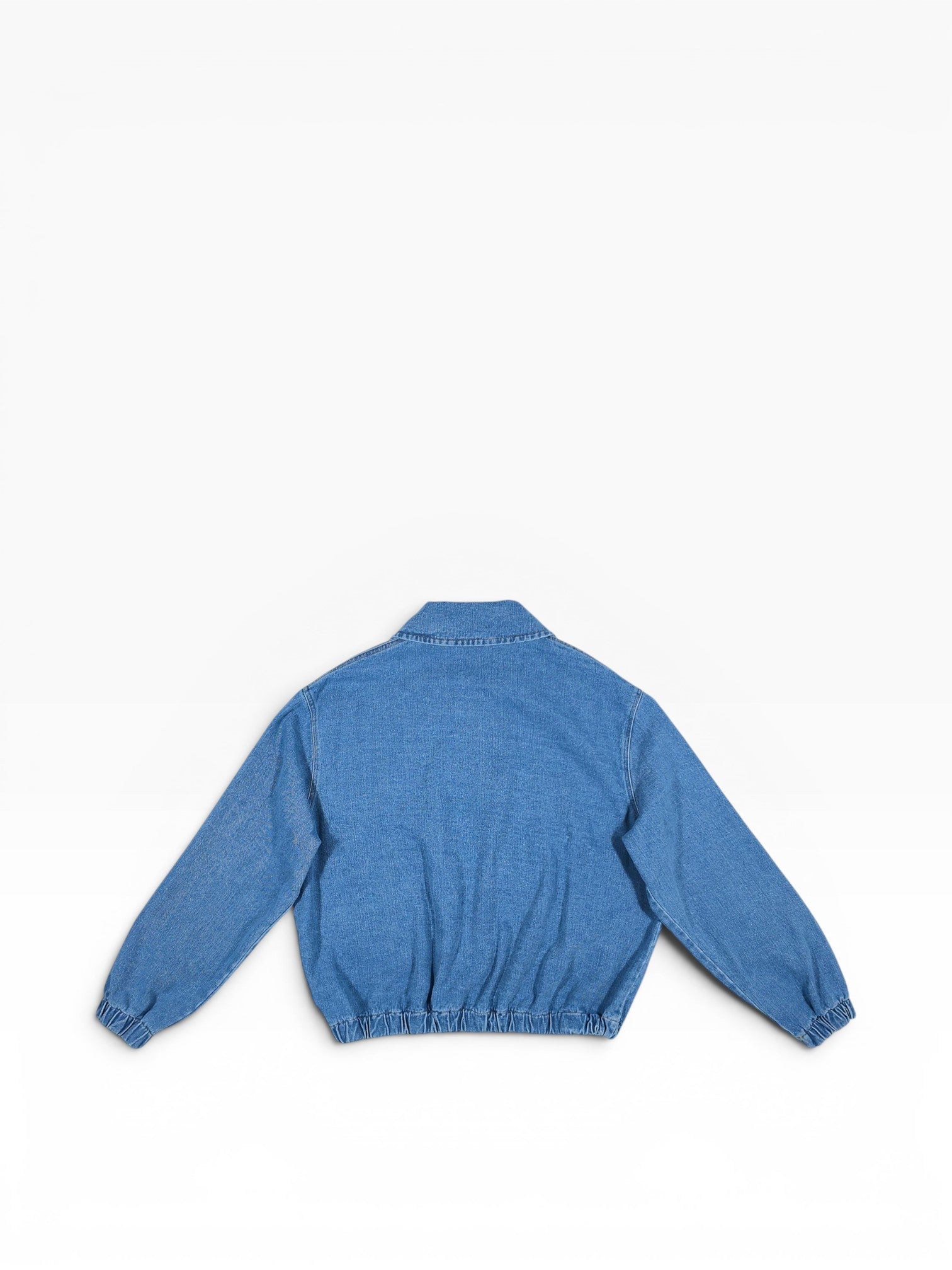 Denim Bomberjacke mit Reißverschluss und Taschen