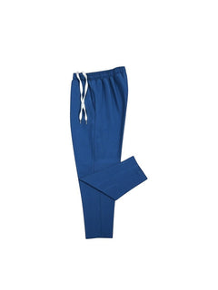 BubiniSegreti Herren Stoffhose in Blau mit elastischem Bund, Kordelzug und eleganter Bügelfalte für einen smarten Look