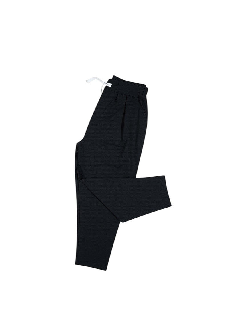 BubiniSegreti schwarze Herren-Trainingshose mit elastischem Bund und Kordelzug für sportlichen Komfort