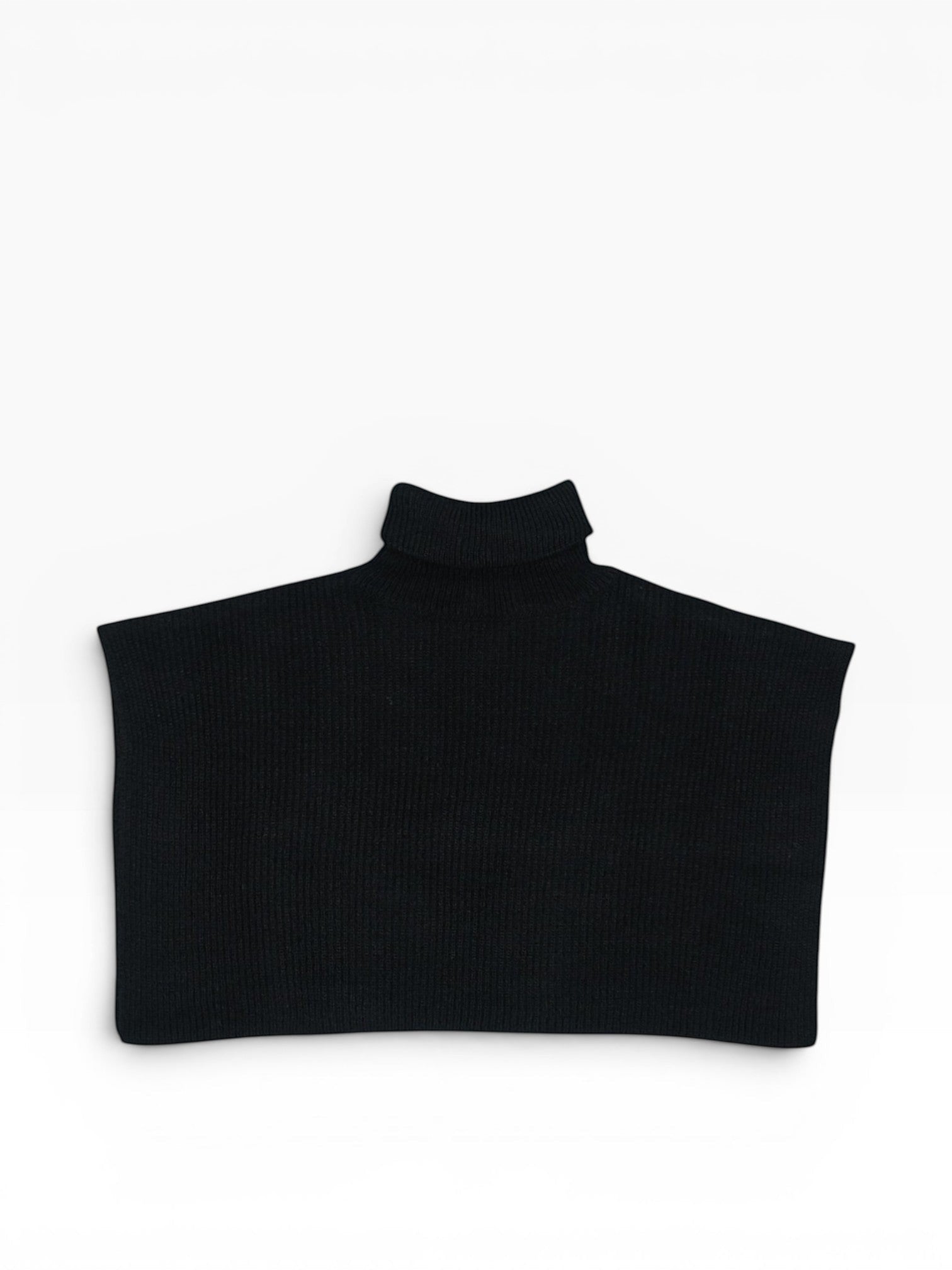 BubiniSegreti schwarzer Strickpullover mit Rollkragen und verkürzter Silhouette aus weichem Strickmaterial