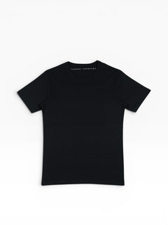 BubiniSegreti Takeshy Kurosawa schwarzes T-Shirt aus weicher Baumwolle mit klassischem Rundhalsausschnitt