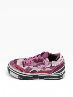 BubiniSegreti Lifestyle Sneaker in Violett und Beere mit Mesh-Mix, Chunky-Sohle und avantgardistischem Design