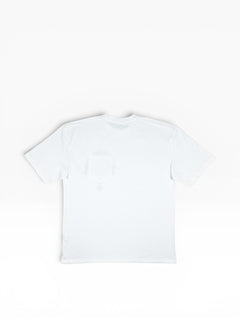 BubiniSegreti Herren T-Shirt in Weiß aus weicher Baumwolle mit lockerer Passform, Rückansicht