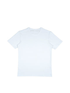 Klassisches weißes Rundhals T-Shirt aus weicher Baumwolle von BubiniSegreti mit minimalistischem Design.
